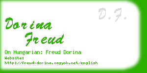 dorina freud business card